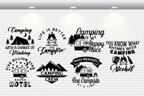 Camping Bundle - SVG, PNG, DXF, EPS SVG Elsie Loves Design 