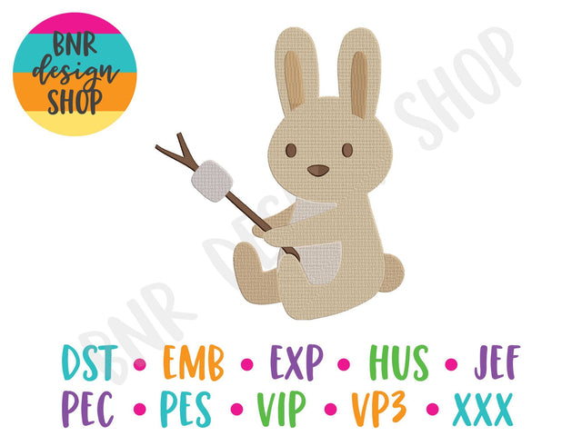 Camping Bunny Machine Embroidery Design Embroidery/Applique DESIGNS BNRDesignShop 