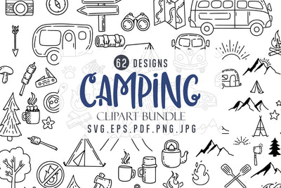 Camping Clipart Bundle | Camping Elements Decoration SVG dapiyupi store 