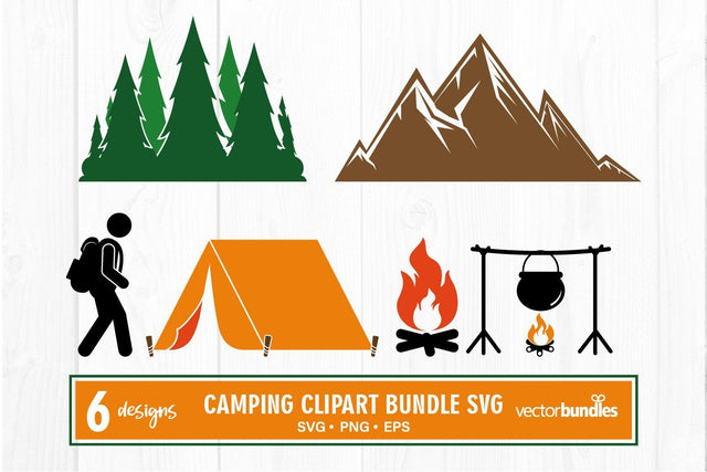 Camping clipart bundle svg SVG vectorbundles 