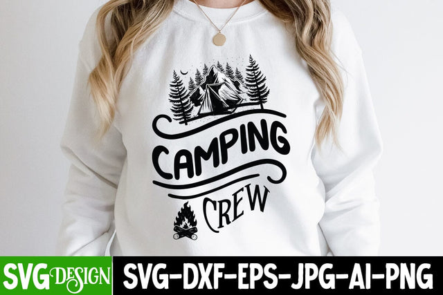 Camping Crew SVG Cut File, Camping Crew SVG Design, Camping SVG Cut File,Camping SVG Design, Happy Camping SVG ,Camper SVG Design, Adventure SVG Design SVG BlackCatsMedia 