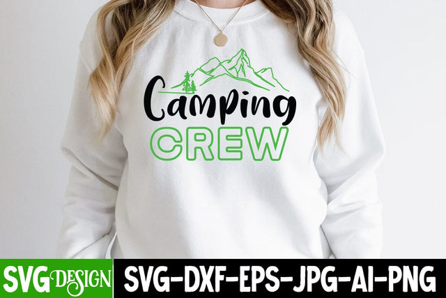 Camping Crew SVG Cut File, Camping SVG Cut File,Camping SVG Design, Happy Camping SVG ,Camper SVG Design, Adventure SVG Design SVG BlackCatsMedia 