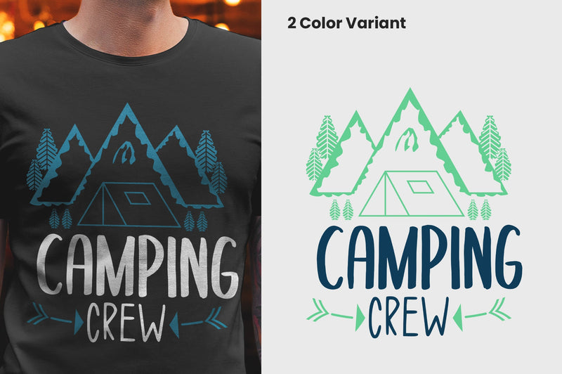 Camping crew T-shirt Design SVG futivesvg 