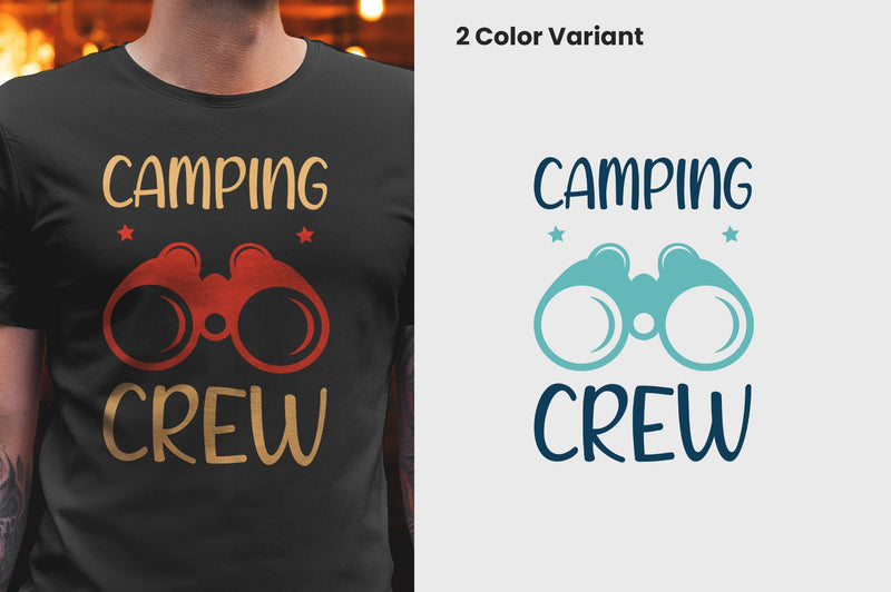 Camping crew T-shirt Design SVG futivesvg 