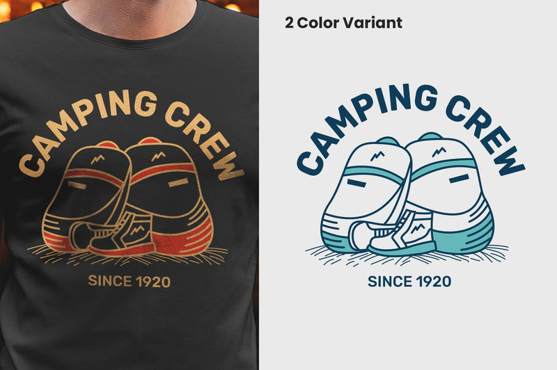 Camping Crew T-shirt Design SVG futivesvg 