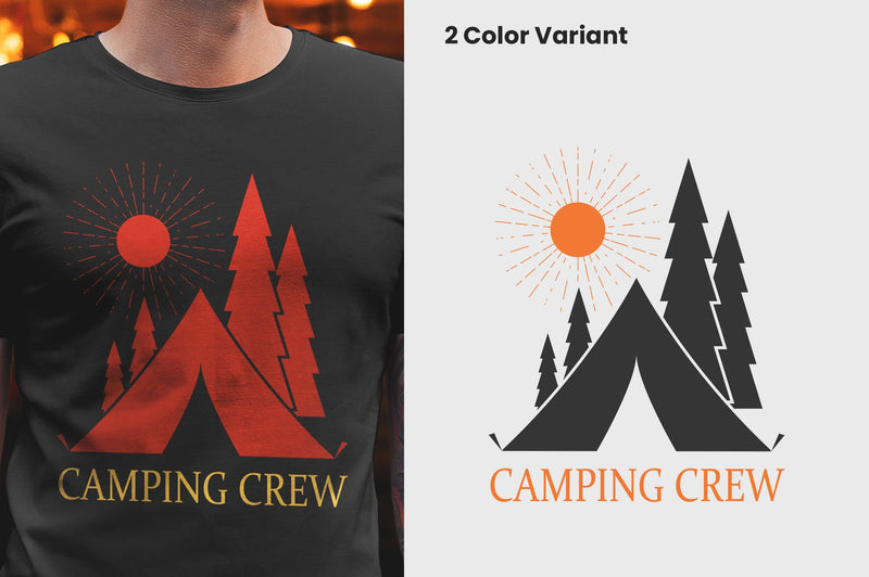 camping crew T-shirt Design SVG futivesvg 