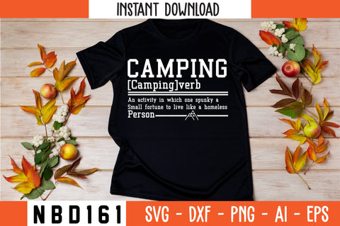 camping Definition T-Shirt Design SVG Nbd161 