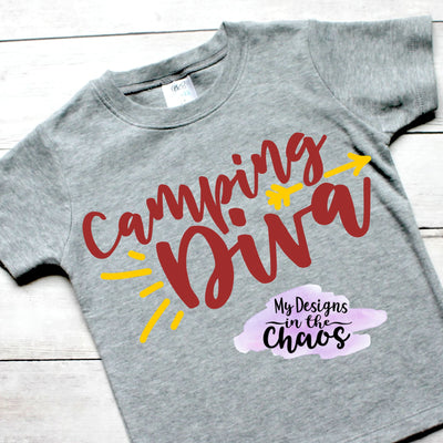 Camping Diva SVG Design | Summer Digital Cut File SVG My Designs in the Chaos 