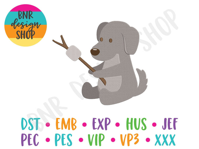 Camping Dog Machine Embroidery Design Embroidery/Applique DESIGNS BNRDesignShop 