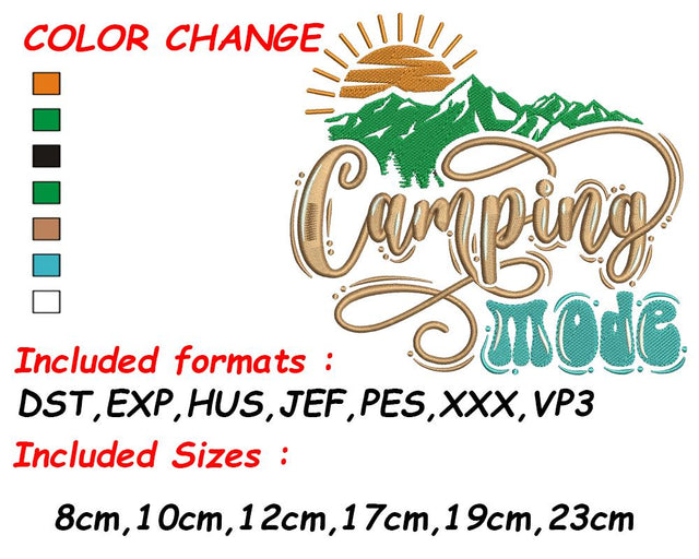 Camping Embroidery, Camping Saying, Outdoor Embroidery, Summer Saying, Camp Design, Sun Embroidery Embroidery/Applique DESIGNS SVG Digital Designer 