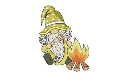 Camping gnome embroidery designs, 4 sizes, Instant download Embroidery/Applique DESIGNS ArtEMByNatalia 