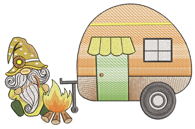 Camping gnome embroidery designs, 4 sizes, Instant download Embroidery/Applique DESIGNS ArtEMByNatalia 