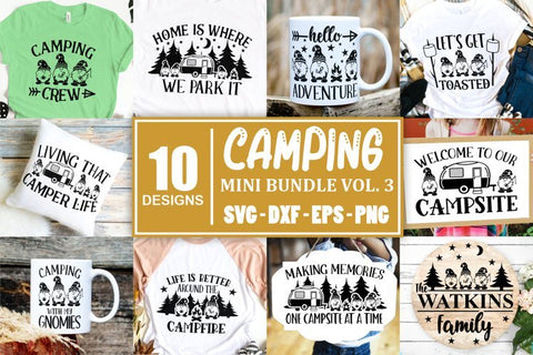 Camping Gnome SVG Mini Bundle Camping SVG Mini Bundle Vol 3 SVG Whistlepig Designs 