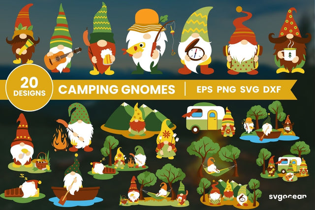 Camping Gnomes Svg Bundle SVG SvgOcean 