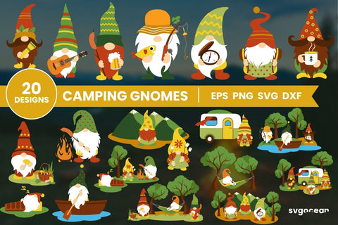 Camping Gnomes Svg Bundle SVG SvgOcean 