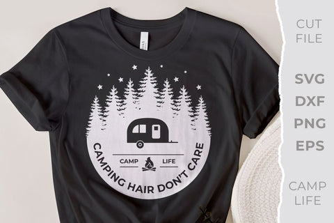 Camping hair dont care svg, Camp life svg, Camping SVG KMarinaDesign 