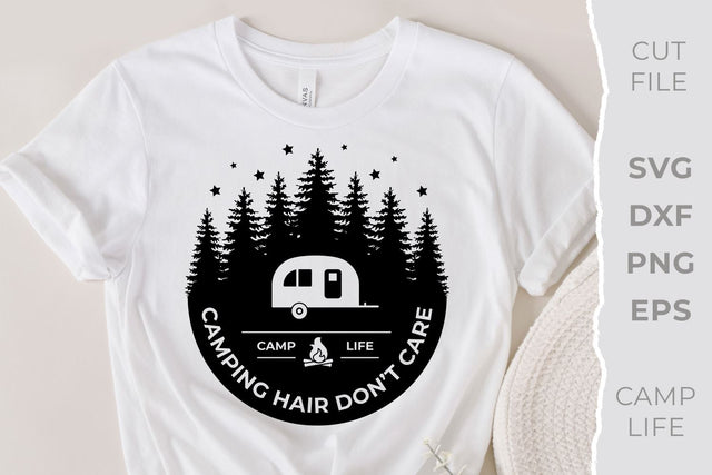 Camping hair dont care svg, Camp life svg, Camping SVG KMarinaDesign 