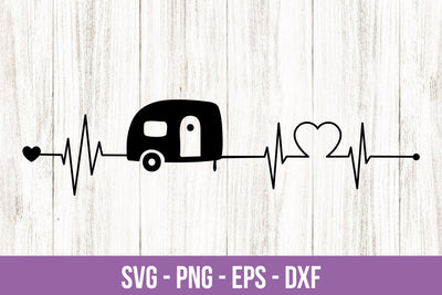 Camping Heartbeat SVG - Camp SVG SVG ampersand 