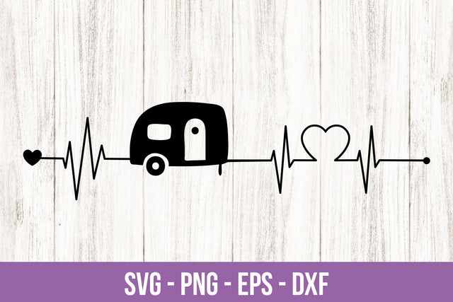 Camping Heartbeat SVG - Camp SVG SVG ampersand 