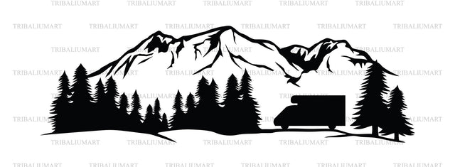 Camping in the mountains SVG TribaliumArtSF 