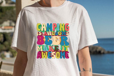 Camping is Awesome Beer make it awesome Sublimation SVGArt 