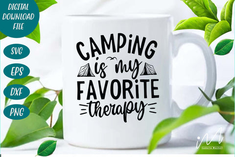 Camping is my favorite therapy, Adventure Shirt,Camping Shirt svg, Happy camping svg SVG Isabella Machell 