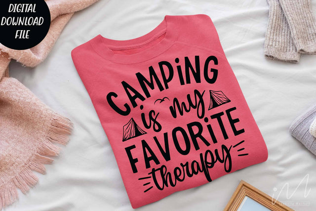 Camping is my favorite therapy, Adventure Shirt,Camping Shirt svg, Happy camping svg SVG Isabella Machell 