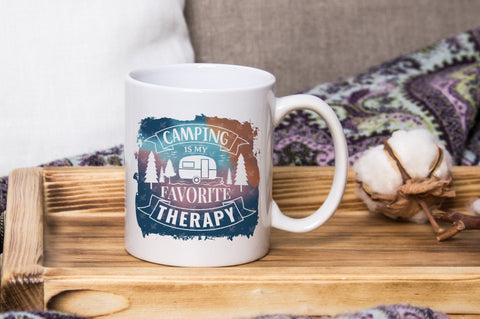 Camping Is My Favorite Therapy, Camping and Adventure PNG Background Sublimation SVG futivesvg 