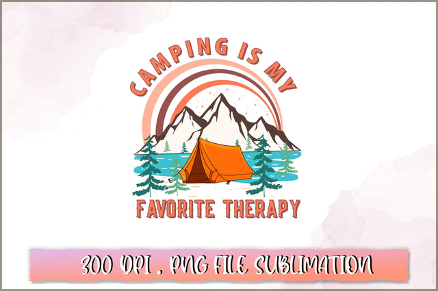 Camping is my favorite therapy Sublimation SVG Shetara Begum 