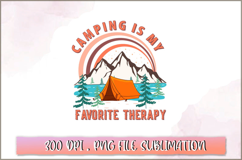 Camping is my favorite therapy Sublimation SVG Shetara Begum 
