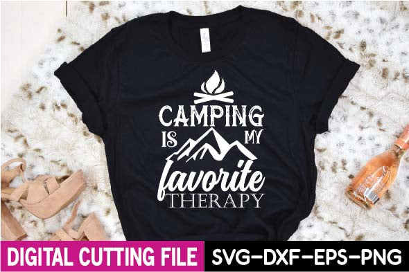 camping is my favorite therapy SVG designer krishna 
