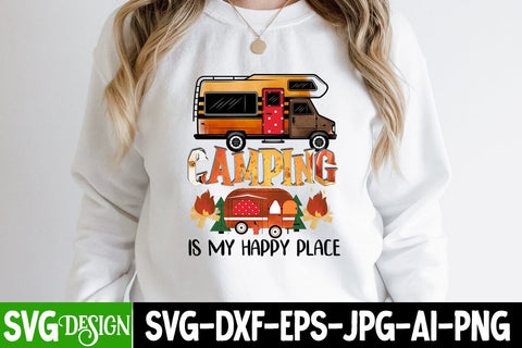 Camping is My Happy Place Sublimation Design, Camp Life Sublimation Design, Camp Life Sublimation PNG, Happy Camping Sublimation Design, Adventure Sublimation Design, Mountain Sublimation ,Camper Sublimation PNG Sublimation BlackCatsMedia 