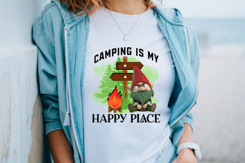 Camping is my happy place Sublimation PNG Sublimation Regulrcrative 