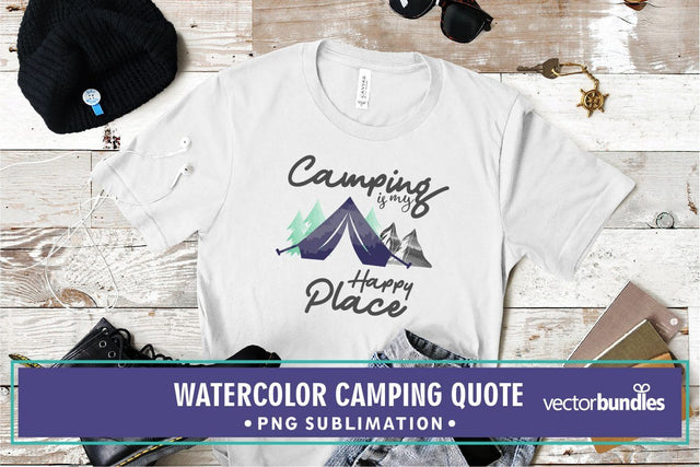 Camping is my happy place sublimation Sublimation vectorbundles 