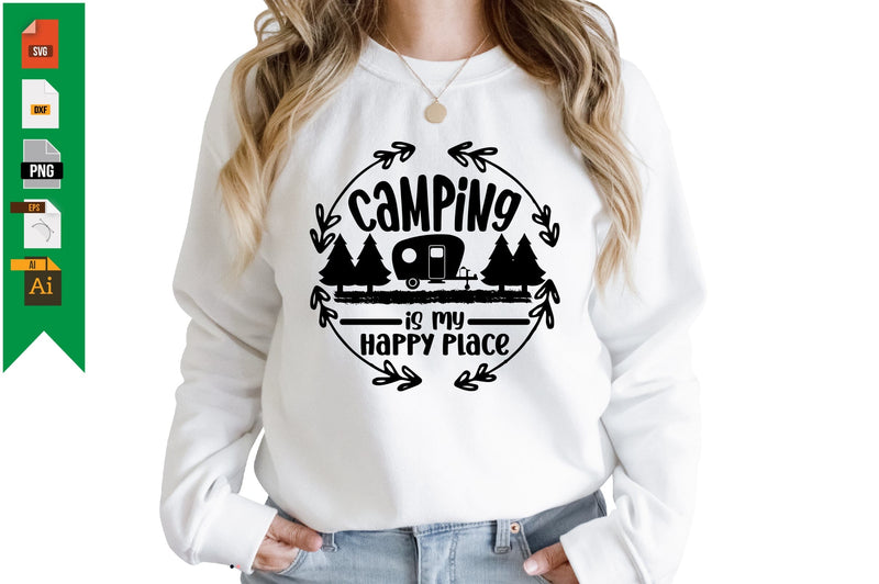 Camping Is My Happy Place SVG Craftlabsvg24 