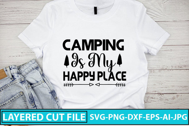 CAMPING IS MY HAPPY PLACE SVG Cut File SVG Syaman 