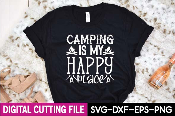 camping is my happy place SVG designer krishna 