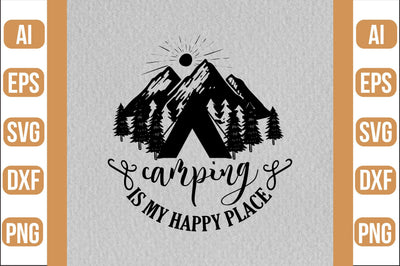 camping is my happy place svg SVG shah alam 
