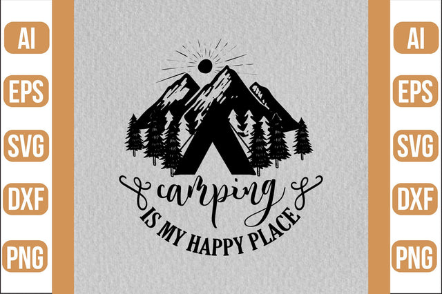 camping is my happy place svg SVG shah alam 