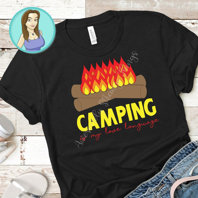 Camping is my love language svg SVG Awesomely Strange Designs 