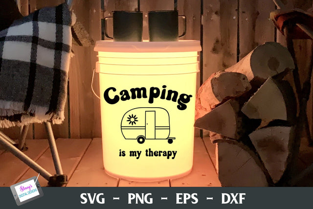Camping is my Therapy | Camping Design SVG Stacy's Digital Designs 