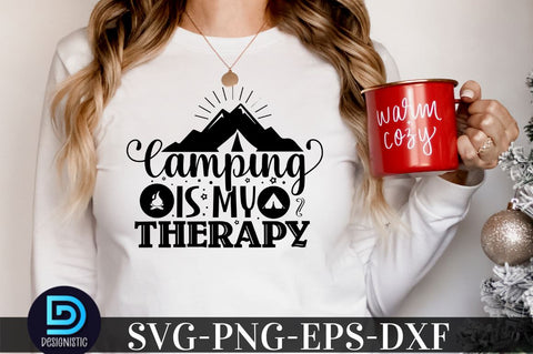 Camping is my therapy, Camping SVG Bundle SVG DESIGNISTIC 