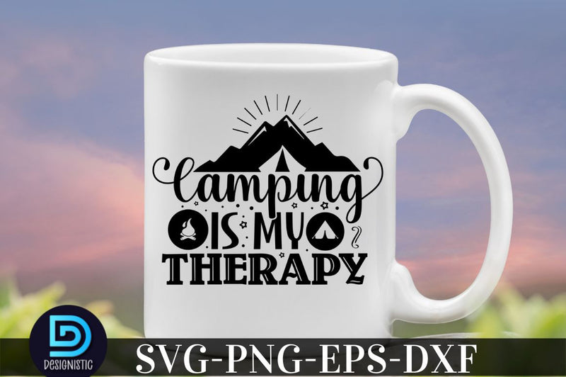 Camping is my therapy, Camping SVG Bundle SVG DESIGNISTIC 