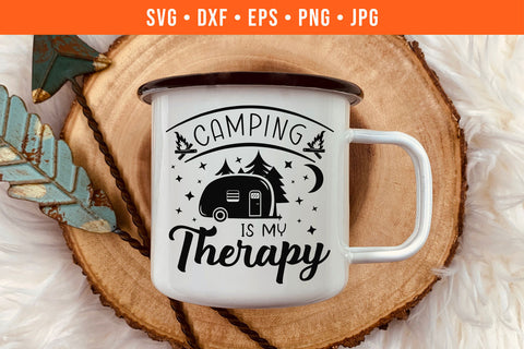 Camping Is My Therapy | Camping SVG SVG Hippo Creations 