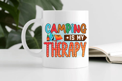 Camping is my therapy Sublimation PNG Sublimation Regulrcrative 