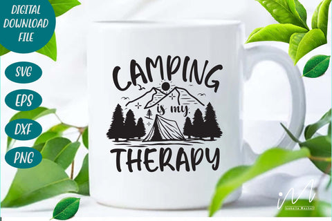 Camping is my therapy svg, Camp t shirt, Happy camping svg,camping cricut SVG Isabella Machell 