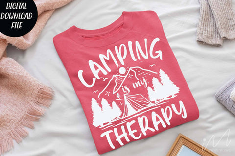 Camping is my therapy svg, Camp t shirt, Happy camping svg,camping cricut SVG Isabella Machell 
