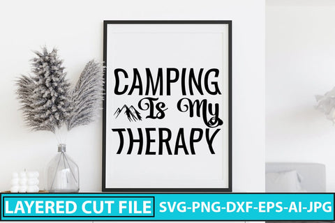 CAMPING IS MY THERAPY SVG Cut File SVG Syaman 