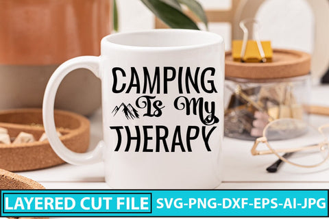 CAMPING IS MY THERAPY SVG Cut File SVG Syaman 