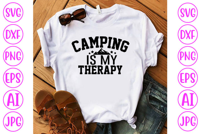 Camping Is My Therapy SVG Cut File SVG Syaman 